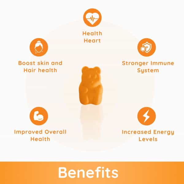 Purna Gummies Bright Skin Orange Vitamin C & Zinc Vegetarian Gummies - 30