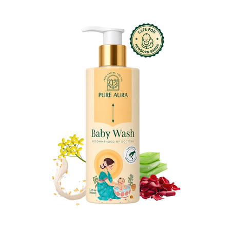 Pure Aura Baby Body Wash Ayurvedic Baby Wash With 12 Natural Herbs 100ml