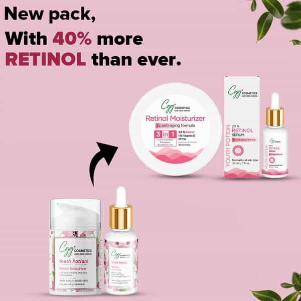 Cgg Cosmetics Retinol 2.5% Moisturizer - Youth Potion Active Retinol Aloe Vera&Shea Butter 50Gm