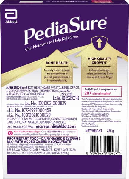 Pediasure New Vital Nutrients To Help Kids Growth For 2-6 Years Old Chocolate Box Of 750 Gm