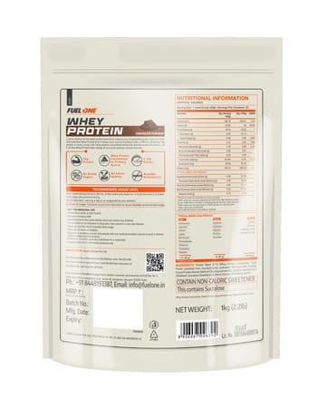 Fuelone Whey Protein Blend (Chocolate | 1Kg (2.2Lbs) | 24G Protein Per Scoop