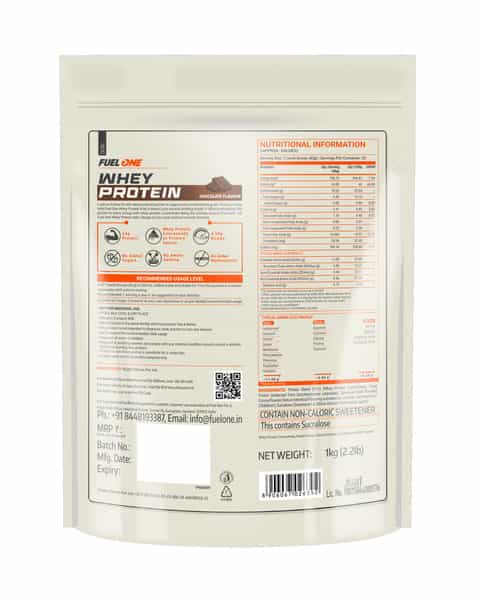 Fuel One Whey Protein Blend (Chocolate | 1Kg (2.2Lbs) | 24G Protein Per Scoop