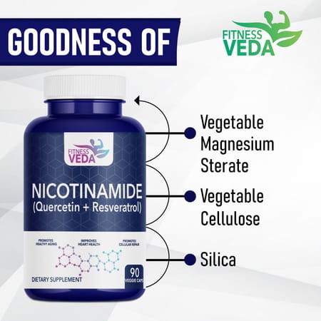 Fitness Veda Nicotinamide (Quercetin + Resveratrol) Nicotinamide Mononucleotide