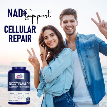Fitness Veda Nicotinamide (Quercetin + Resveratrol) Nicotinamide Mononucleotide