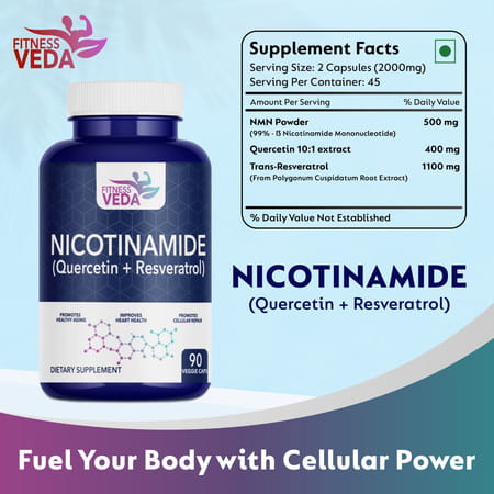 Fitness Veda Nicotinamide (Quercetin + Resveratrol) Nicotinamide Mononucleotide