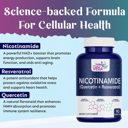 Fitness Veda Nicotinamide (Quercetin + Resveratrol) Nicotinamide Mononucleotide