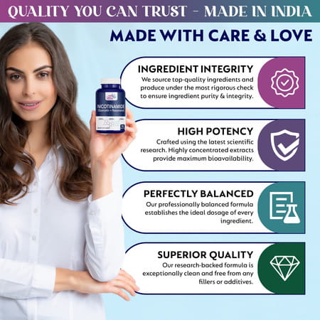 Fitness Veda Nicotinamide (Quercetin + Resveratrol) Nicotinamide Mononucleotide