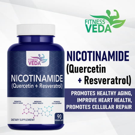 Fitness Veda Nicotinamide (Quercetin + Resveratrol) Nicotinamide Mononucleotide