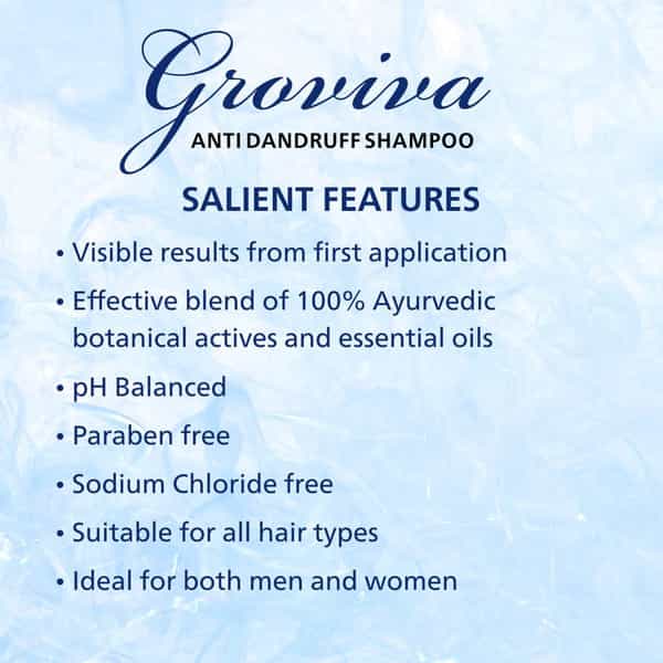 Groviva Anti-Dandruff Shampoo 300 Ml | Reduces Dandruff | Dry Frizzy Hair (Pack Of 4)