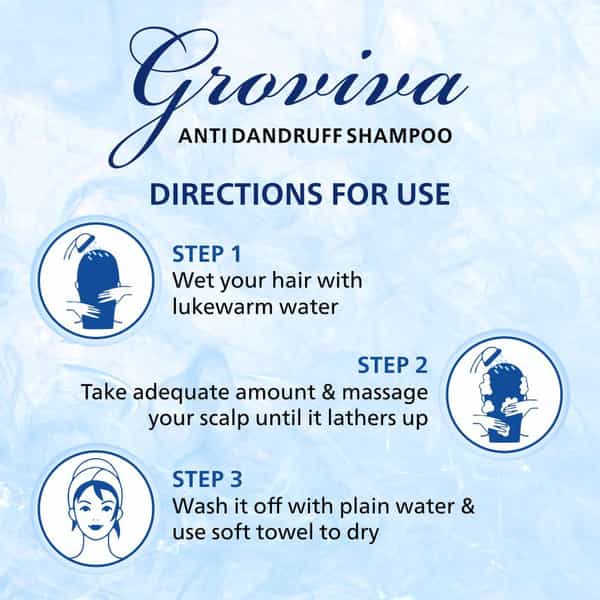 Groviva Anti-Dandruff Shampoo 300 Ml | Reduces Dandruff | Dry Frizzy Hair (Pack Of 4)