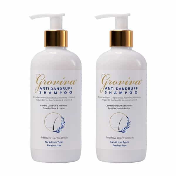 Groviva Anti-Dandruff Shampoo 300 Ml | Reduces Dandruff | Dry Frizzy Hair (Pack Of 4)