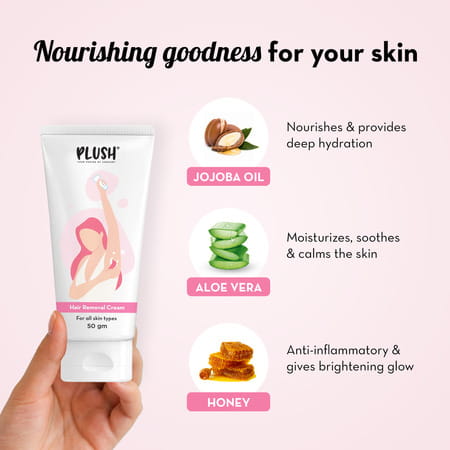Plush Hair Removal Cream 50G For All Skin Types