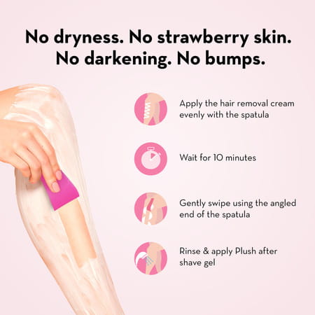 Plush Hair Removal Cream 50G For All Skin Types
