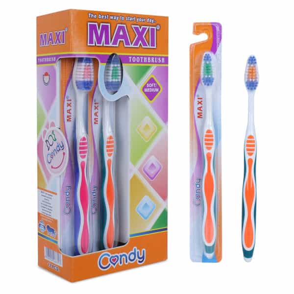 Maxi Candy Soft Toothbrush (Pack Of 12)