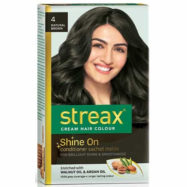Streax Cream Hair Color For Unisex 60Ml - 4 Natural Brown (Pack Of 12)