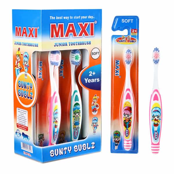 Maxi Bunty Bubli Junior Soft Toothbrush (Pack Of 12)