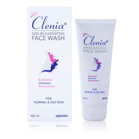 New Clenia Skin Rejuvenating Face Wash Exfoliates Cleanses Rejuvenates For Normal & Oily Skin 100ml