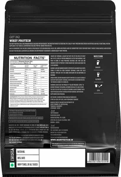 In2 Whey Protein Mango 500Gms 25G Protein 