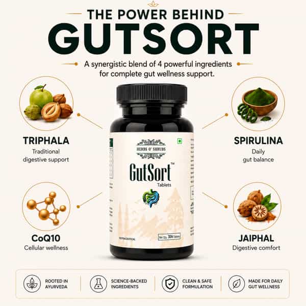 Herbs O' Shrubs Gutsort | 30 Tablets