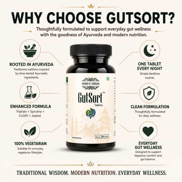 Herbs O' Shrubs Gutsort | 30 Tablets