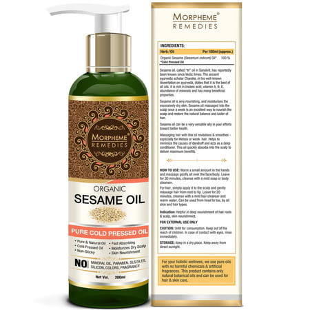 Morpheme Remedies Organic Sesame Oil - 200 Ml
