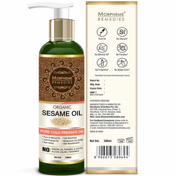 Morpheme Remedies Organic Sesame Oil - 200 Ml