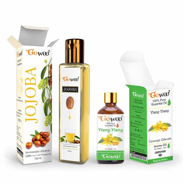Pack Of 2 Ylang Ylang Essential Oil & Jojoba Carrier Oil - 100% Pure & Natural Oil
