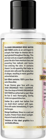 Khadi Organique Rose Water/Skin Toner Enriched With Rose Oil 210 Ml