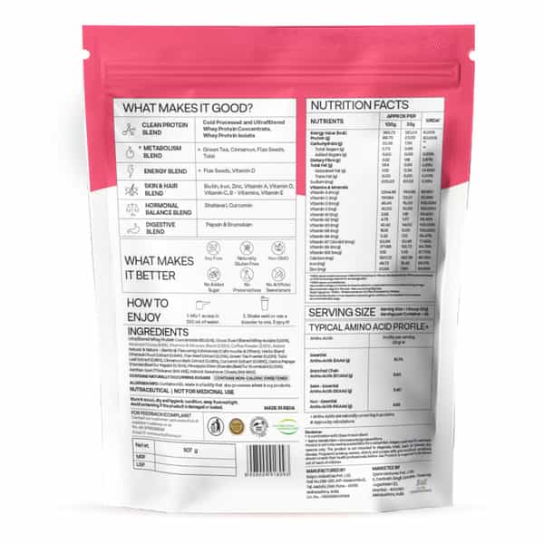 Oziva Protein & Herbs For Women Mango (1Kg) | For Weight Control Clean