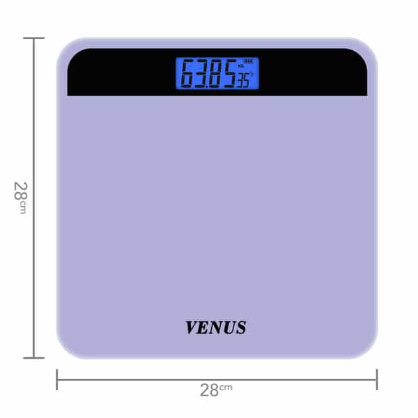 Venus (India) Electronic Digital Personal Bathroom Weight Machine | Upto 180Kg | Eps-2799-New-Purple