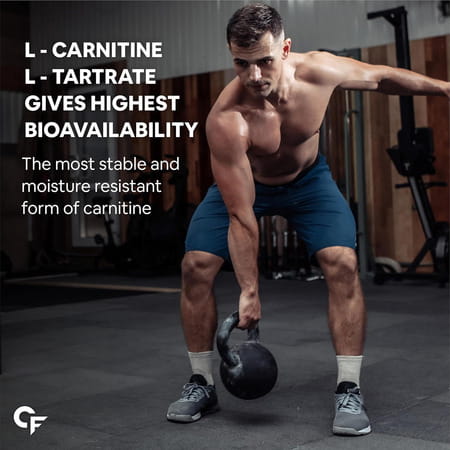 Carbamide Forte L-Carnitine L-Tartrate 1000mg Pre & Post Workout Supplement 60 Capsules