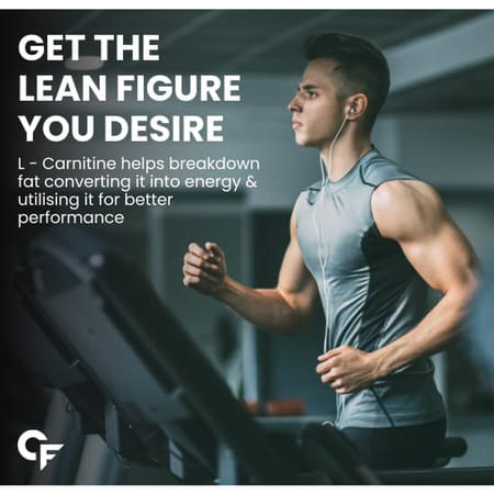 Carbamide Forte L-Carnitine L-Tartrate 1000mg Pre & Post Workout Supplement 60 Capsules