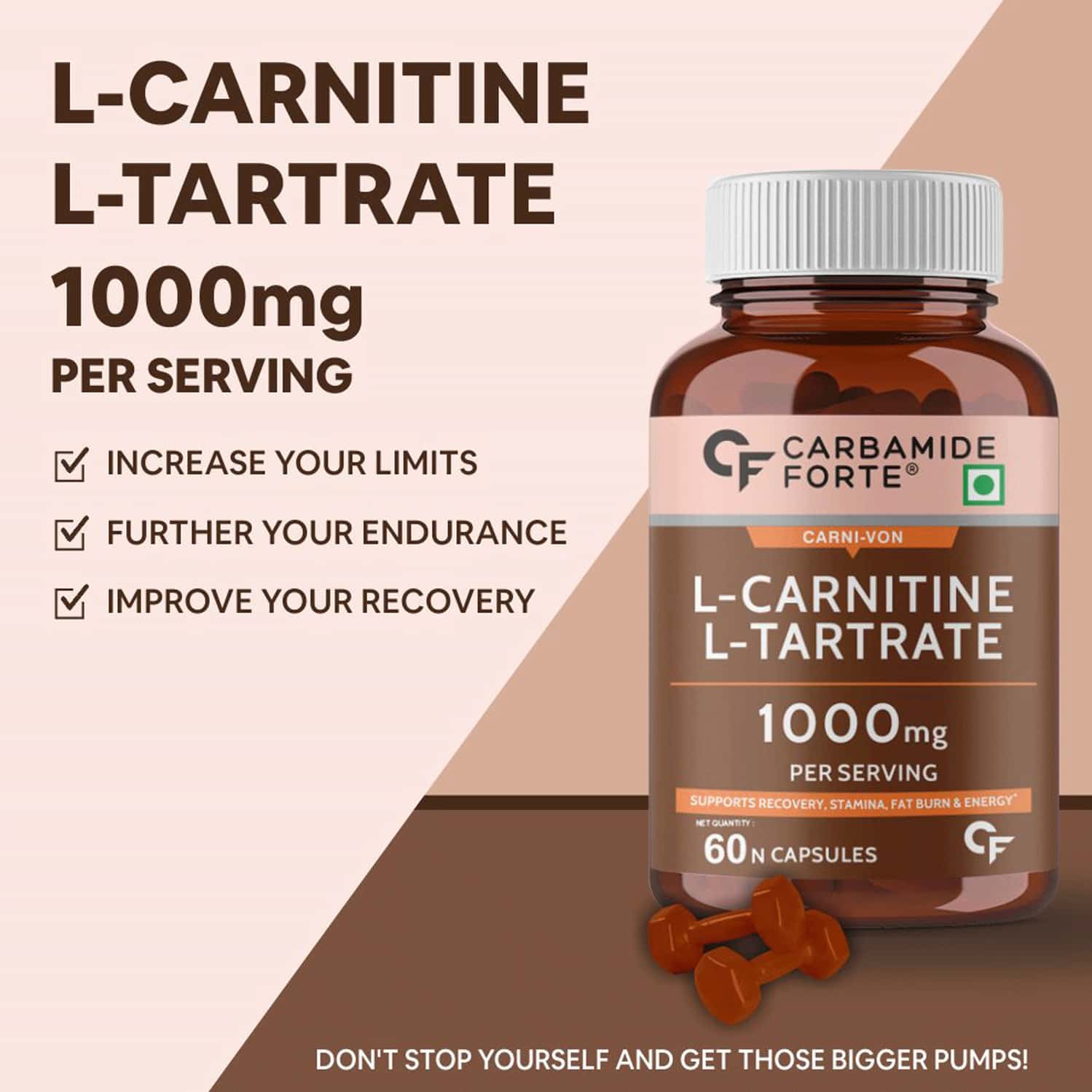 Buy CARBAMIDE FORTE L CARNITINE SUPPLEMENT 1000MG PRE WORKOUT