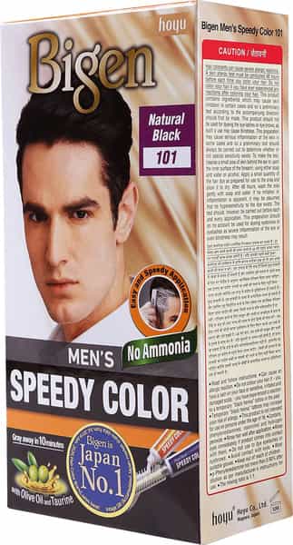 Bigen Men's Speedy Color Natural Black 101 80G (Pack Of 4)