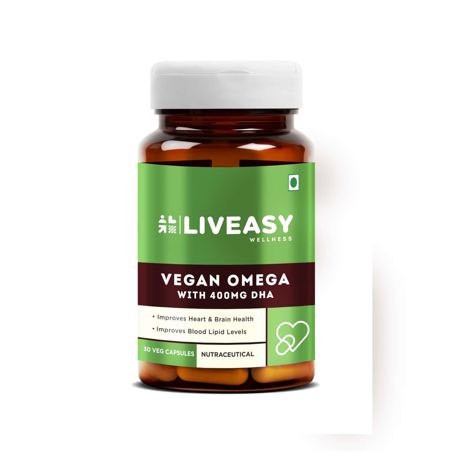 Buy Liveasy Wellness Vegan Omega With 400mg Algal Dha Oil Heart