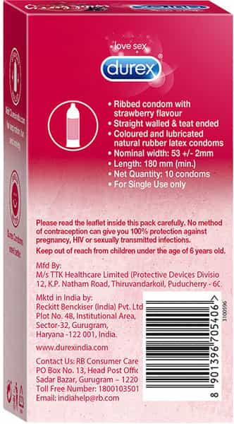 Durex Wild Berry Flavoured Condoms -10