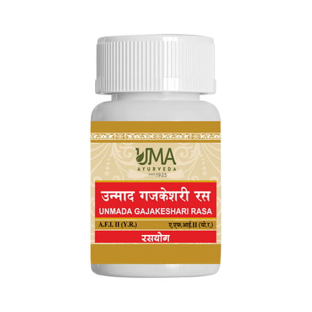 Uma Ayurveda Unmad Gaj Keshari Ras Ayurvedic Tablets 80 Tab