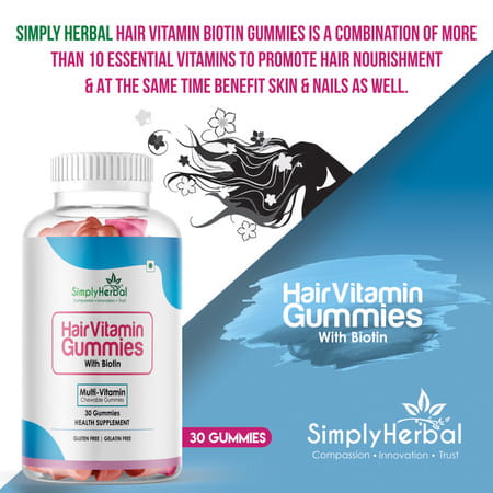 Simply Herbal Hair Vitamin Biotin Gummies