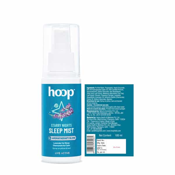 Hoop Sleep Mist - Lavender Pillow Spray For Better Sleep Quality | Good Sleep Aid (100Ml)