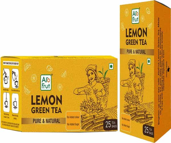 Axiom Alo Frut Lemon Green Tea Pure & Natural 25 Tea Bags - Immunity Booster - Pack Of 2