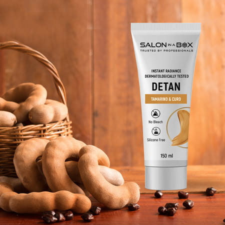 Salon In A Box De-Tan | With Tamarind And Curd | Suitable For All Skin Types | No Bleach | 150 Ml