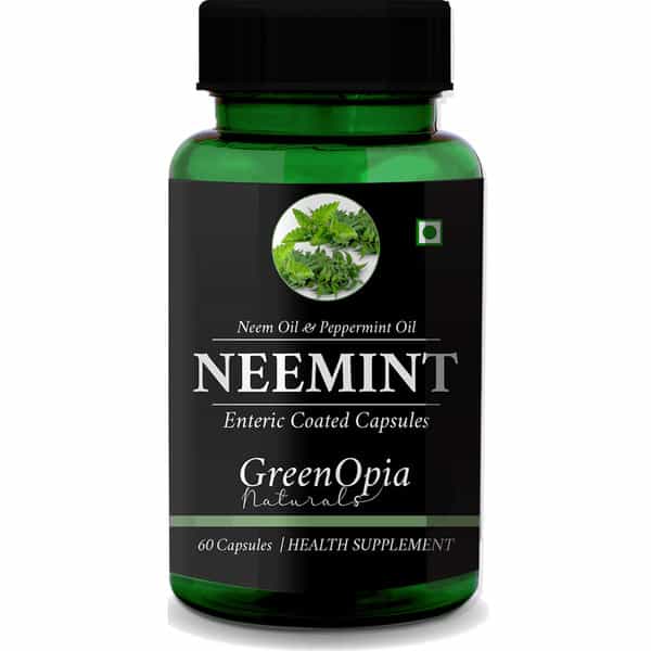 Greenopia Neemint Enteric Coated 60 Liquid Filled Vegetarian Capsules