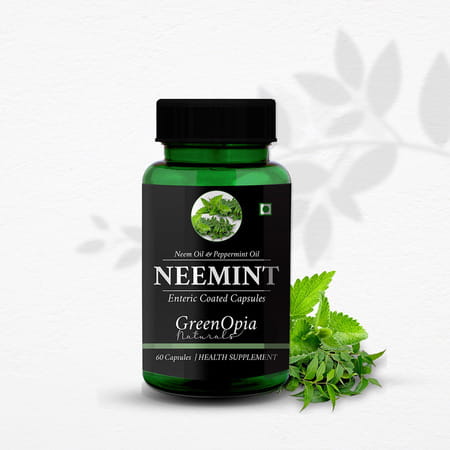Greenopia Neemint Enteric Coated 60 Liquid Filled Vegetarian Capsules