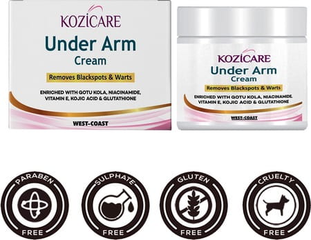 Kozicare Under Arm Cream For Remove Black Spots & Warts - 50gm