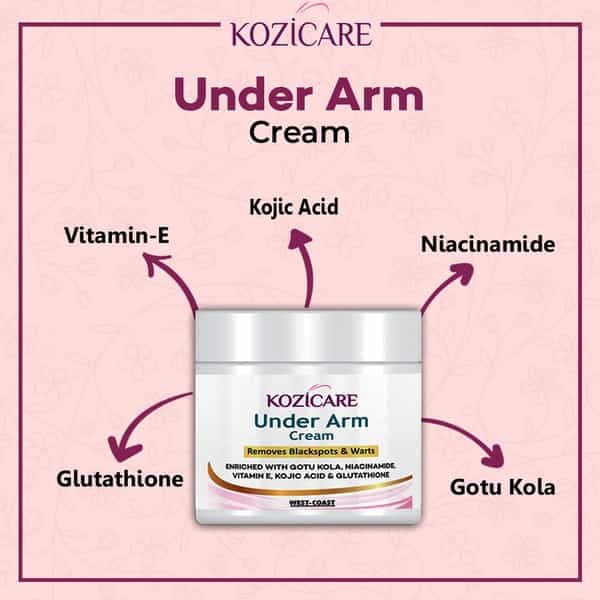 Kozicare Under Arm Cream For Remove Black Spots & Warts - 50Gm