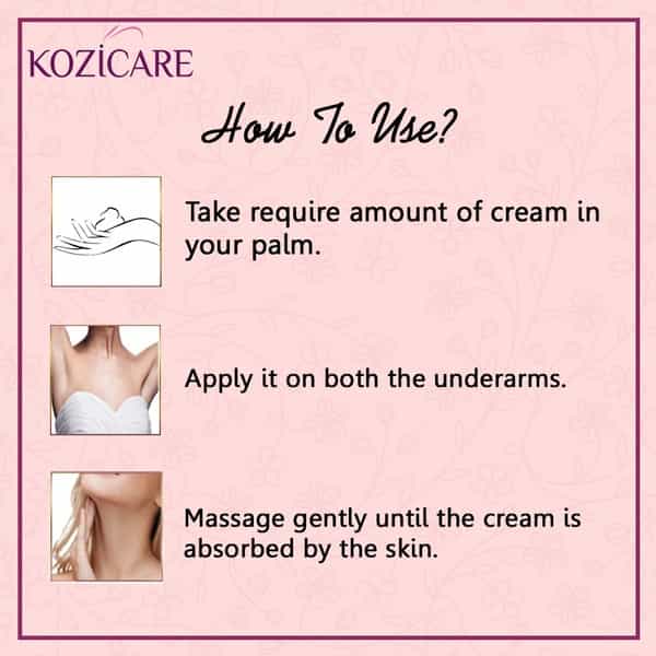 Kozicare Under Arm Cream For Remove Black Spots & Warts - 50Gm