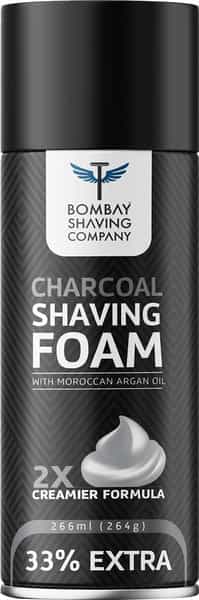 Bombay Shaving Company Charcoal Shaving Foam With Activated Charcoal & Moroccan Argan Oil - 266 Ml