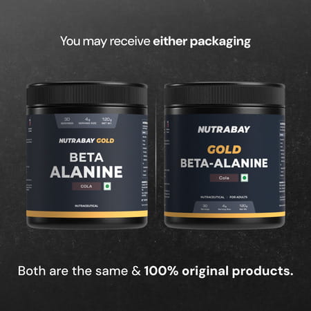 Nutrabay Gold Beta Alanine Supplement Powder - 120G | Cola Flavor | Pre Workout Amino Acid
