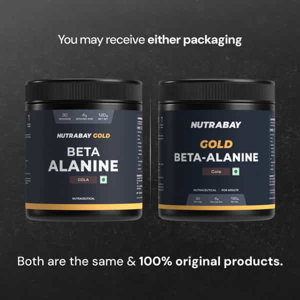 Nutrabay Gold Beta Alanine Supplement Powder - 120G | Cola Flavor | Pre Workout Amino Acid