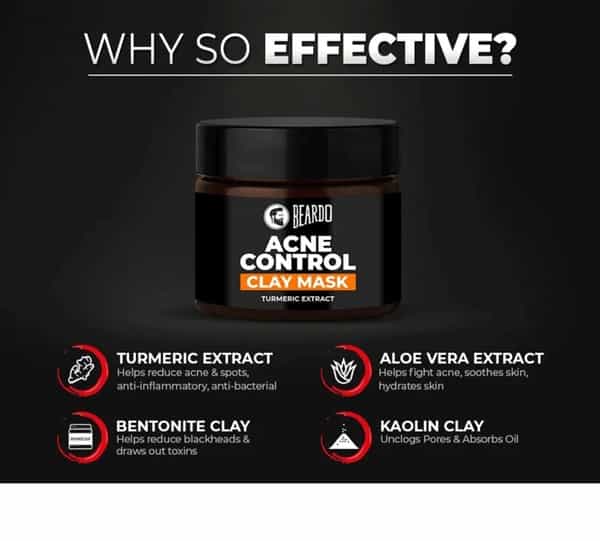 Beardo Acne Control Clay Mask - 50 Gm